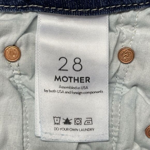 Mother The High Waisted Looker Ankle Fray Jeans Women's Size 28 - Picture 12 of 15